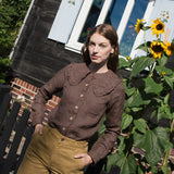 LURE collared linen shirt