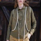 INEZ reversible bow tie linen vest