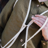 INEZ reversible bow tie linen vest