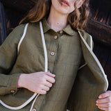 INEZ reversible bow tie linen vest