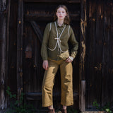 INEZ reversible bow tie linen vest