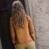 R: ELENA linen top (Color: Ginger Checks; Size: M)