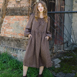 SKYE bow tie linen dress