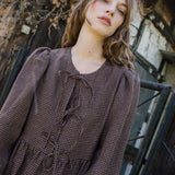 SKYE bow tie linen dress