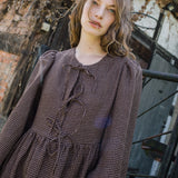 SKYE bow tie linen dress