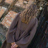 SKYE bow tie linen dress