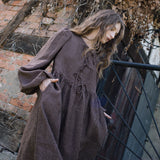 SKYE bow tie linen dress