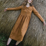AURELIA collared linen dress
