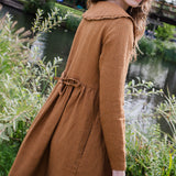 AURELIA collared linen dress