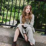 Long sleeve Maxi MAMA linen dress