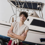 MADRID cropped linen wrap top - notperfectlinen