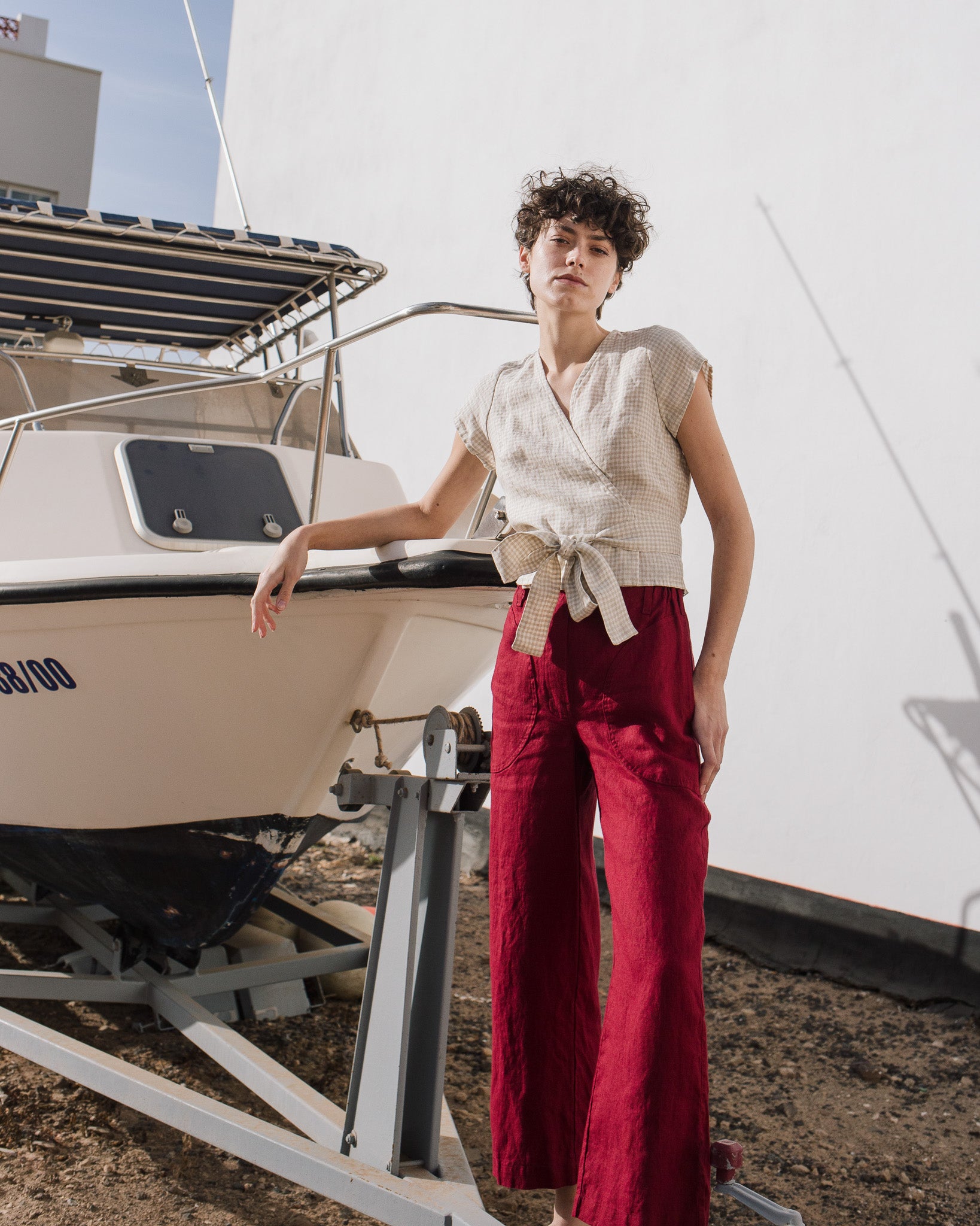 SARAH fit and flare pants - notPERFECTLINEN