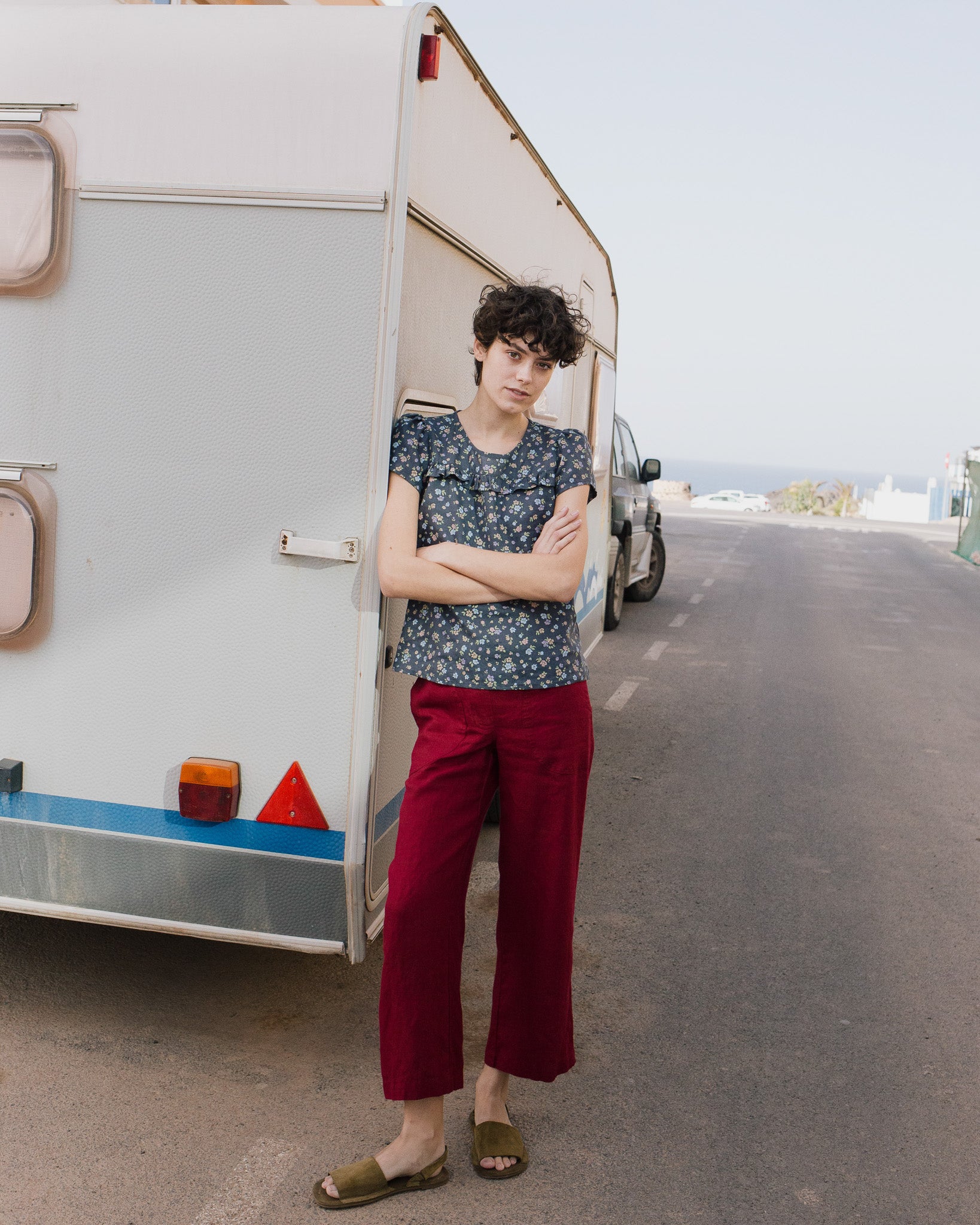 SIENNA fitted linen top - notPERFECTLINEN