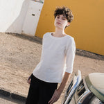 DAVOS fitted linen top - notperfectlinen