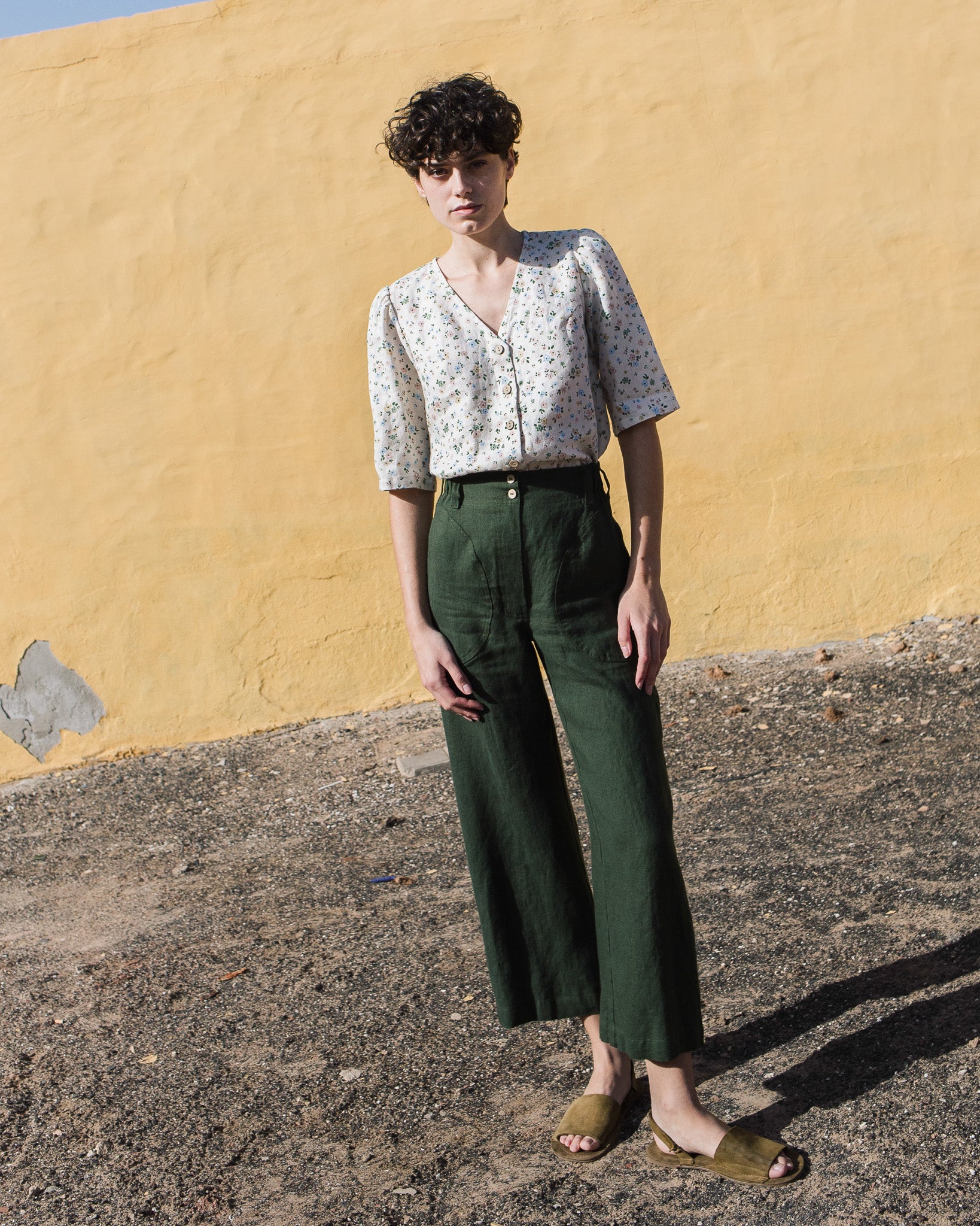 SARAH fit and flare pants - notPERFECTLINEN