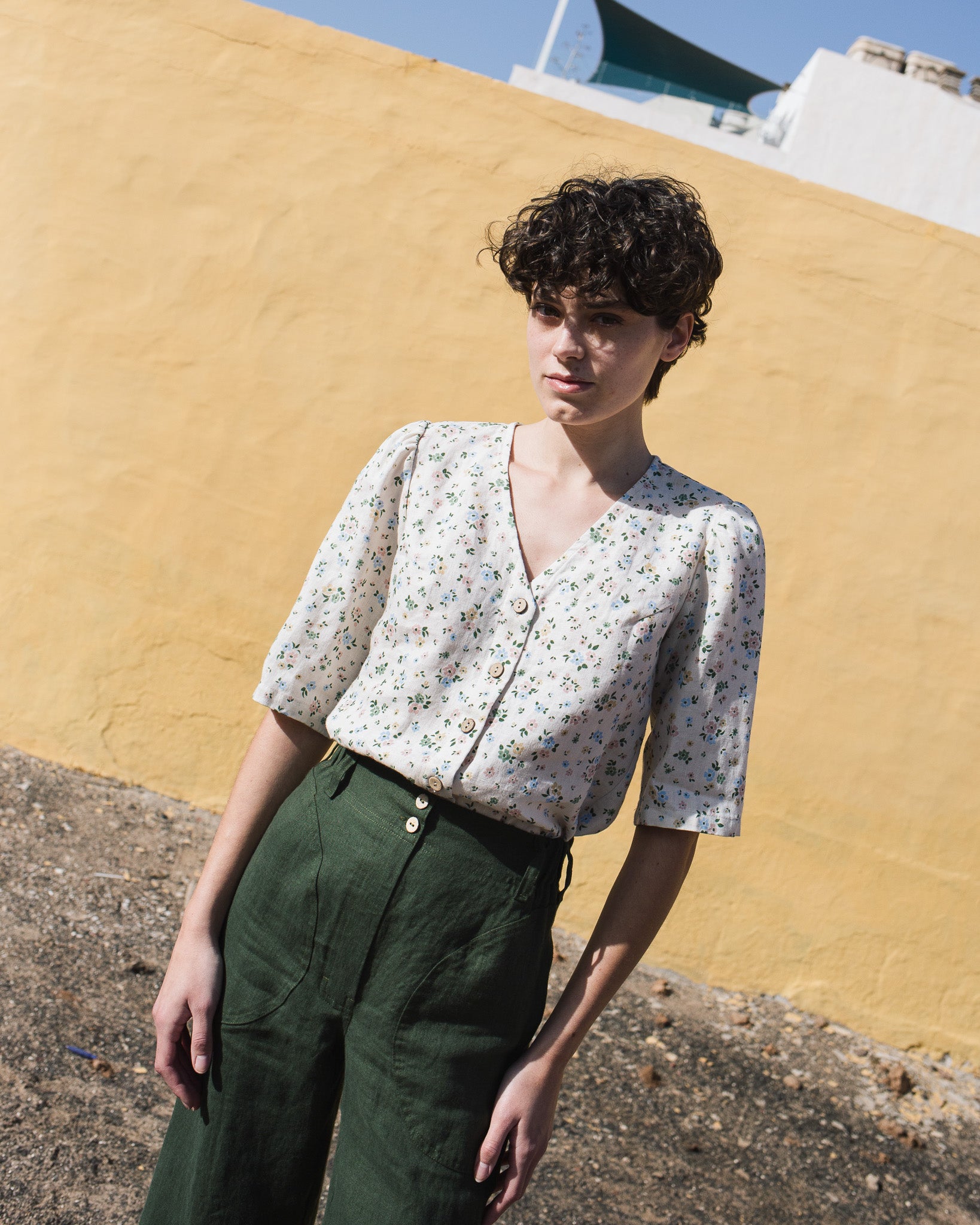 SARAH fit and flare pants - notPERFECTLINEN