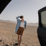 LIVORNO-2 oversized linen collar shirt - notperfectlinen