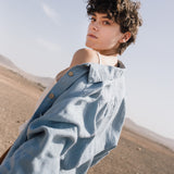 LIVORNO-2 oversized linen collar shirt - notperfectlinen