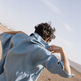 LIVORNO-2 oversized linen collar shirt - notperfectlinen