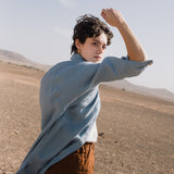 LIVORNO-2 oversized linen collar shirt - notperfectlinen