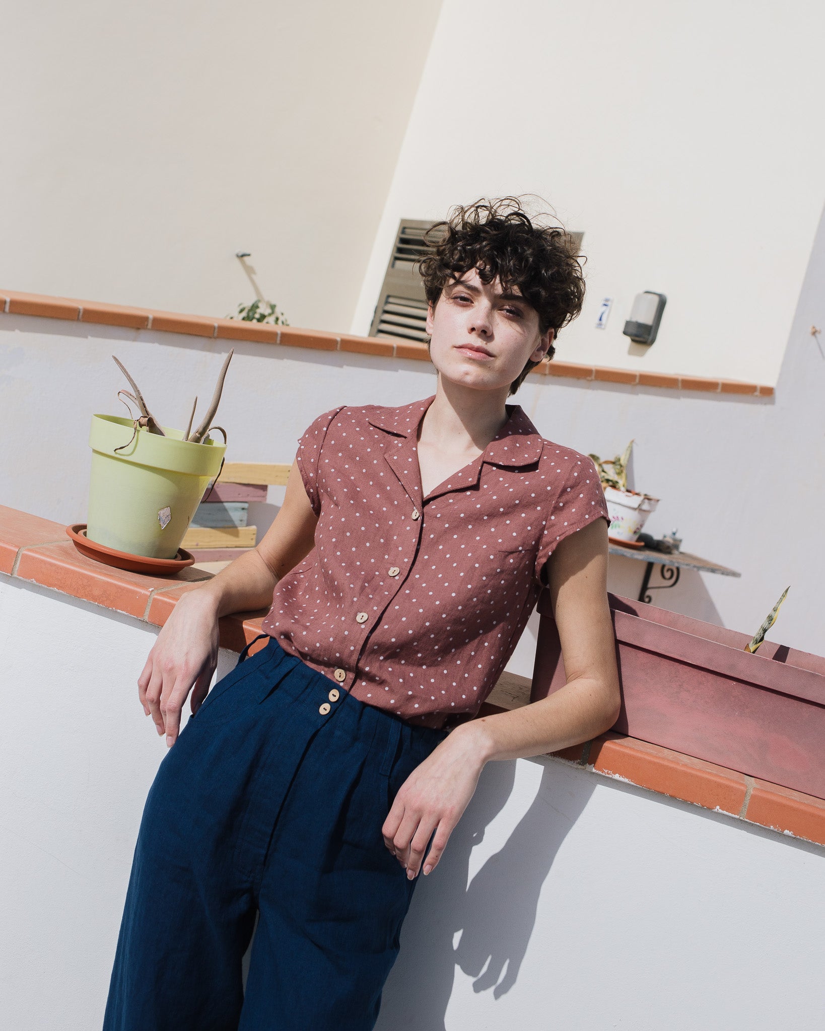 NOOSA collar linen shirt - notperfectlinen