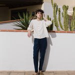 ELMINA button-up linen shirt - notperfectlinen