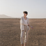 GENOVA tapered linen pants - notperfectlinen