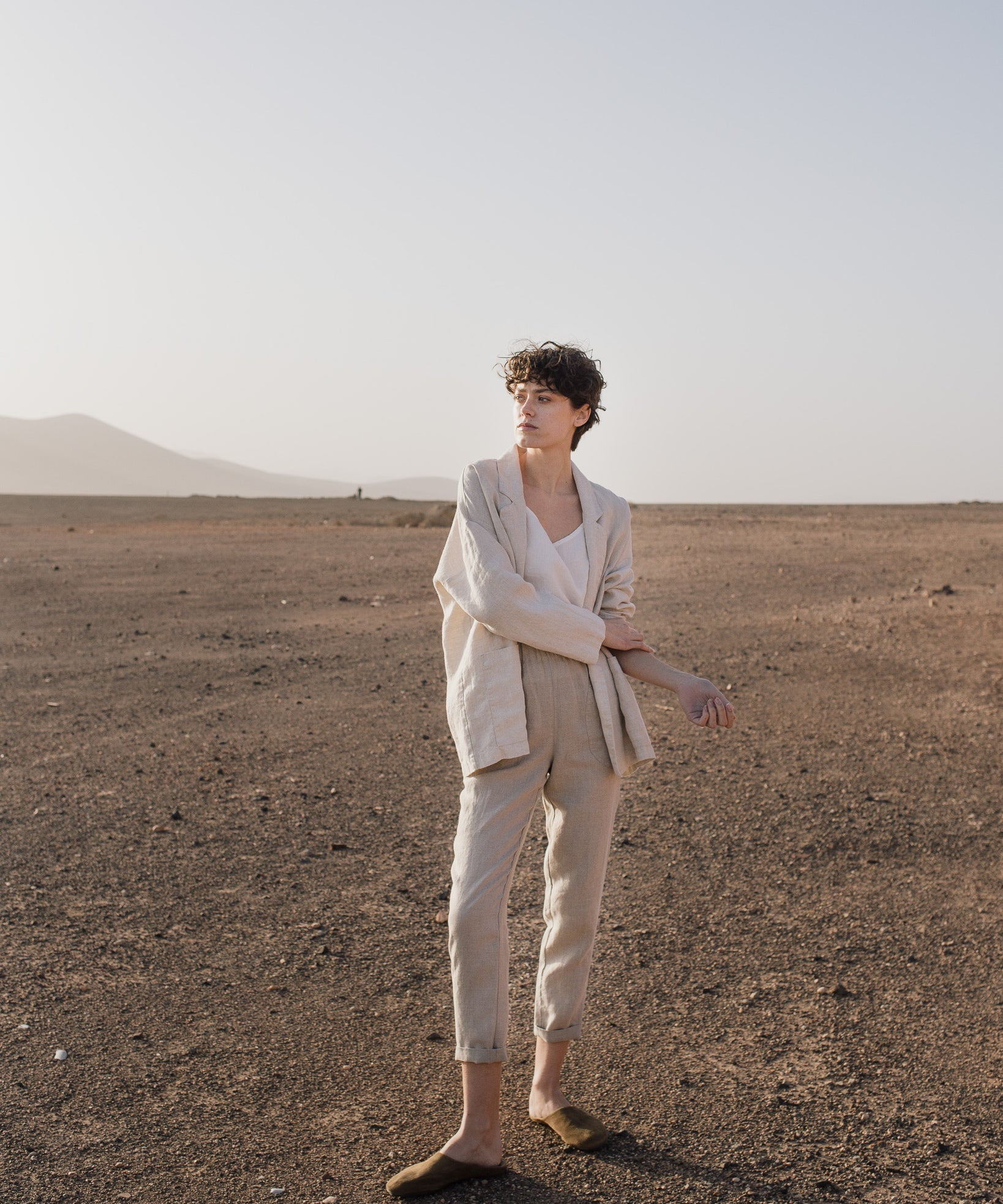 GENOVA tapered linen pants - notperfectlinen