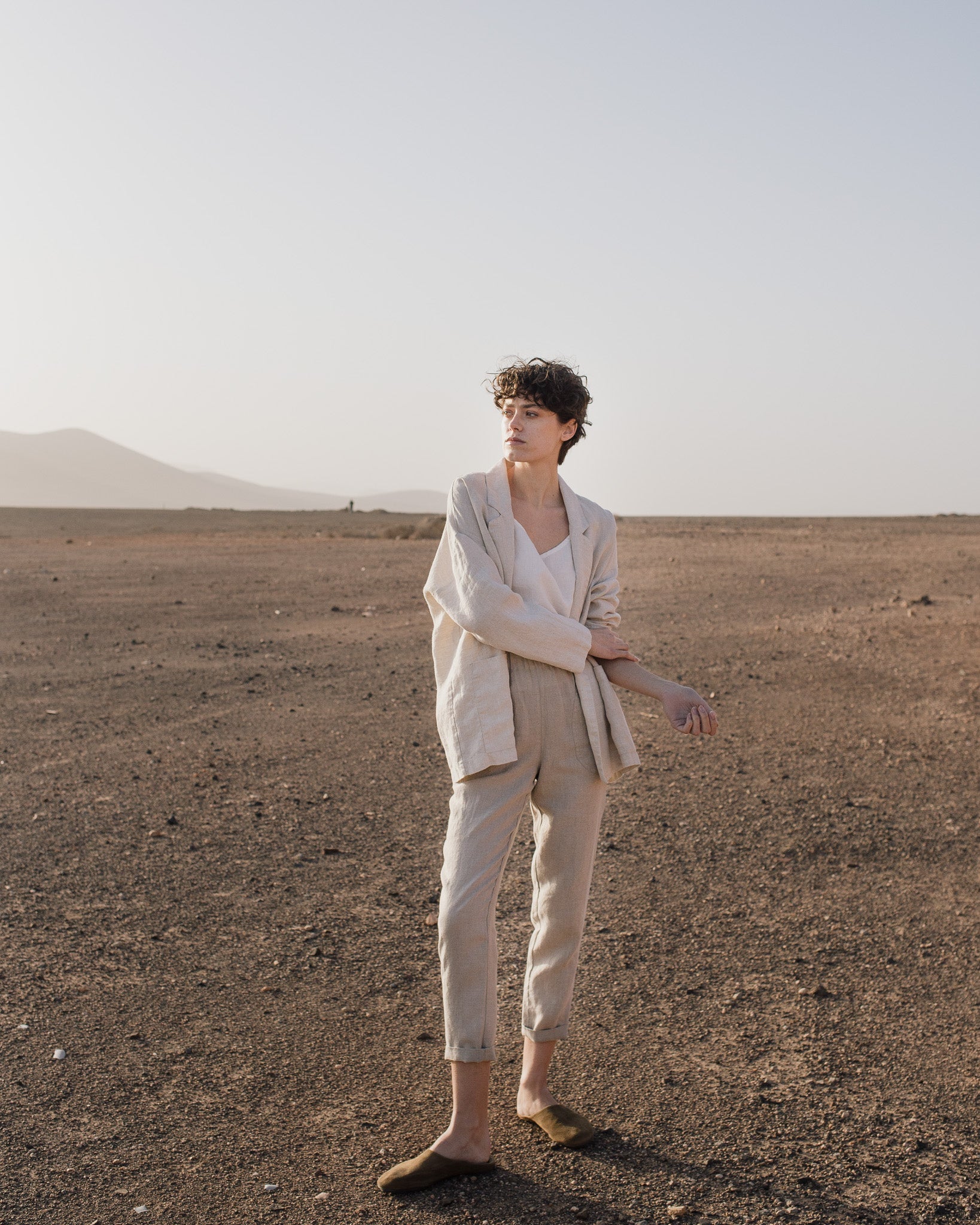 GENOVA tapered linen pants - notperfectlinen