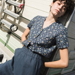 GETTY front snaps linen top - notperfectlinen