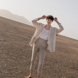 GENOVA tapered linen pants - notperfectlinen