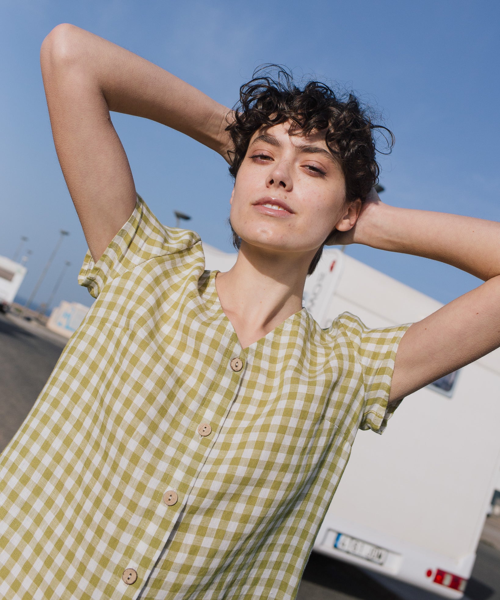 CHORA maxi button-down linen dress - notperfectlinen