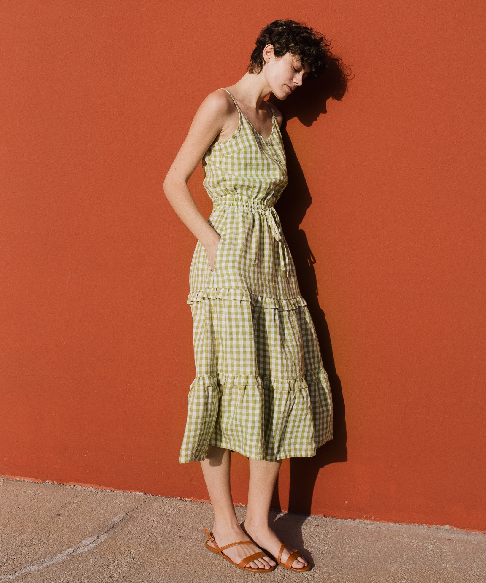 JULIETTE tiered slip linen dress - notperfectlinen