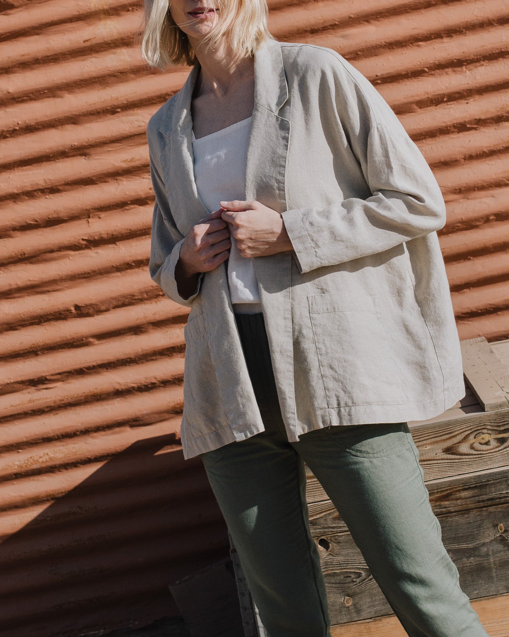 VICTORIA-2 oversized linen jacket - notPERFECTLINEN