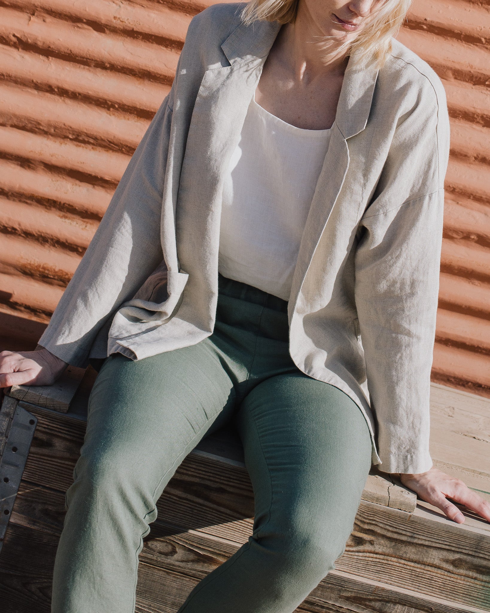 VICTORIA-2 oversized linen jacket - notPERFECTLINEN