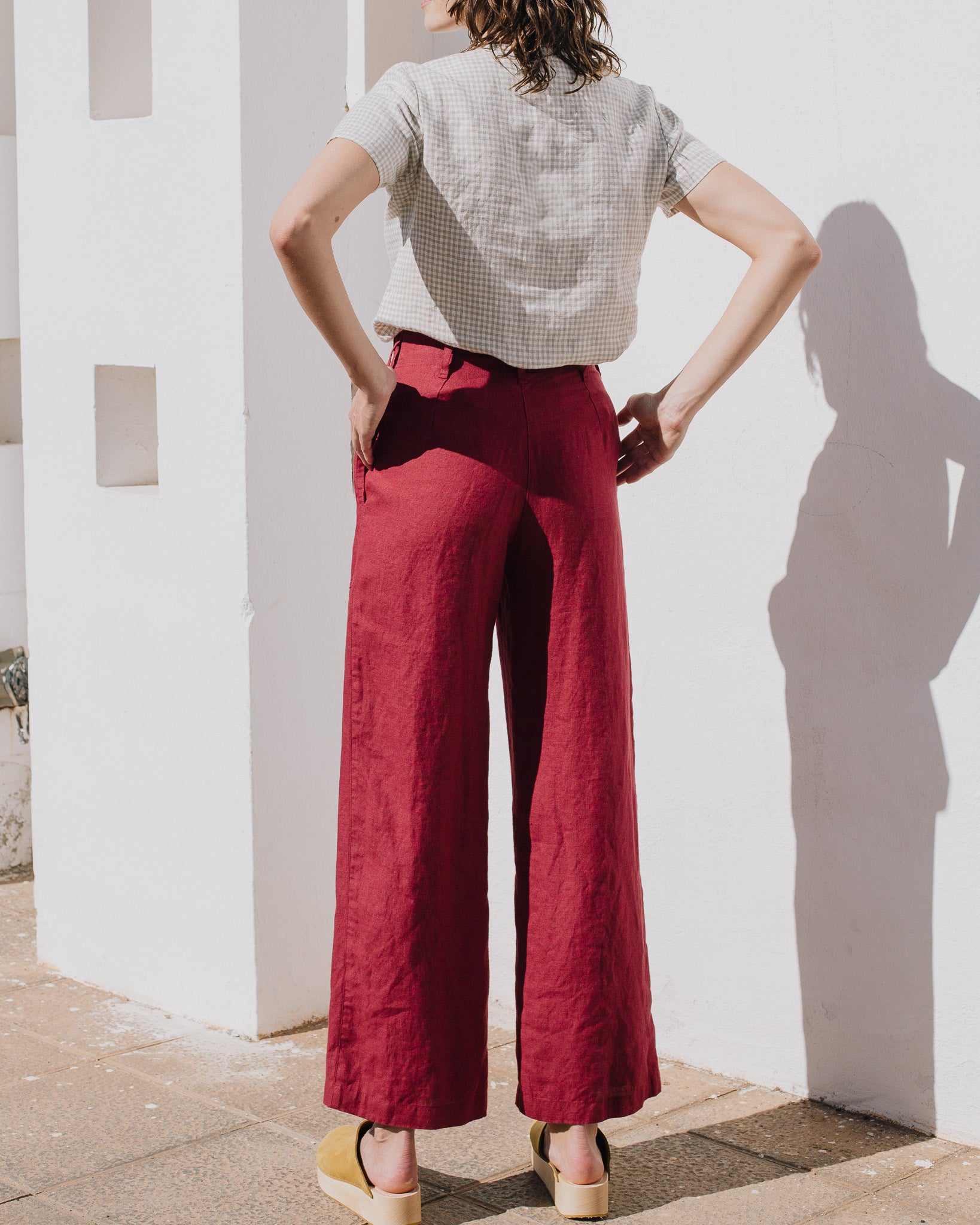 SARAH fit and flare pants - notPERFECTLINEN