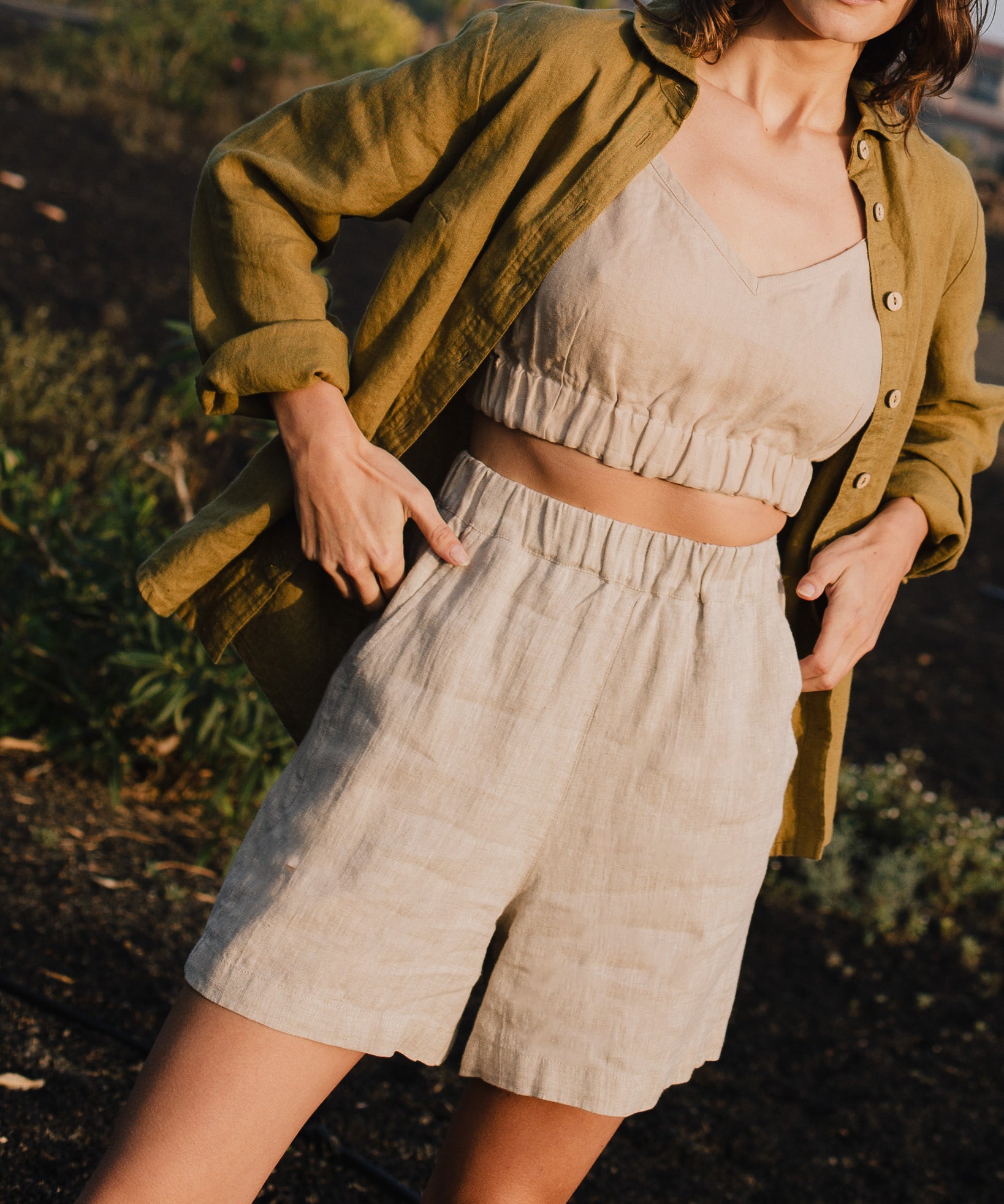 MAIN casual linen shorts - notperfectlinen