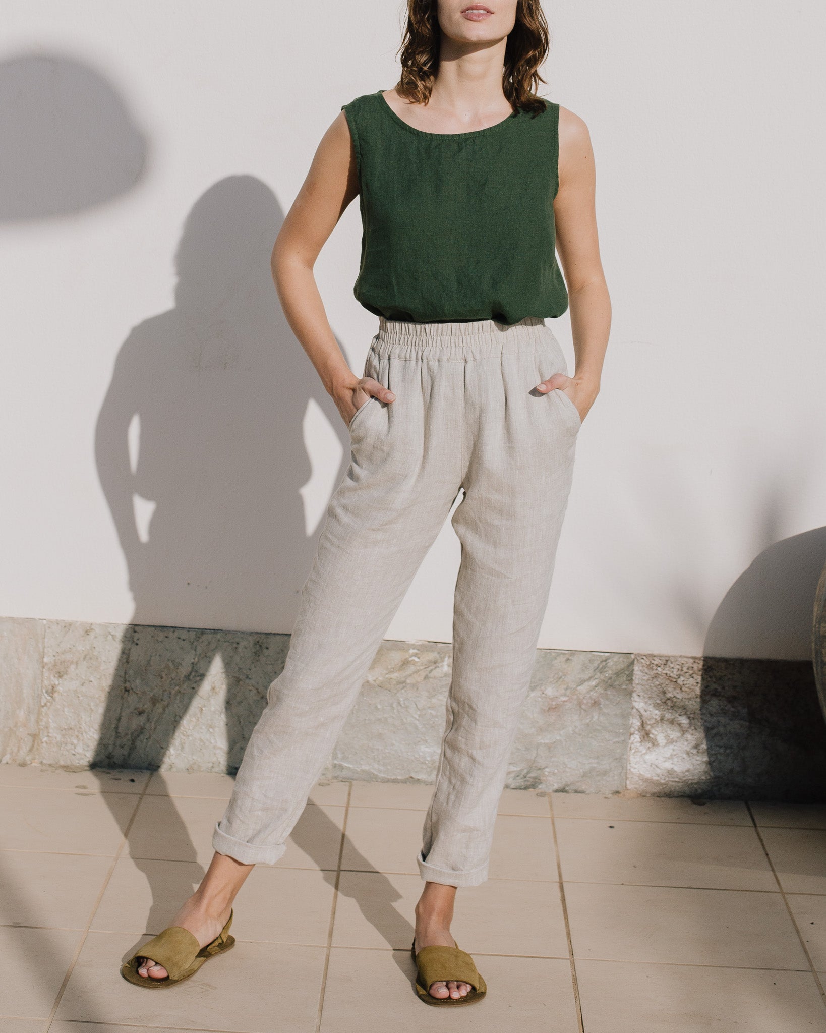 VIENNA linen tank top - notPERFECTLINEN