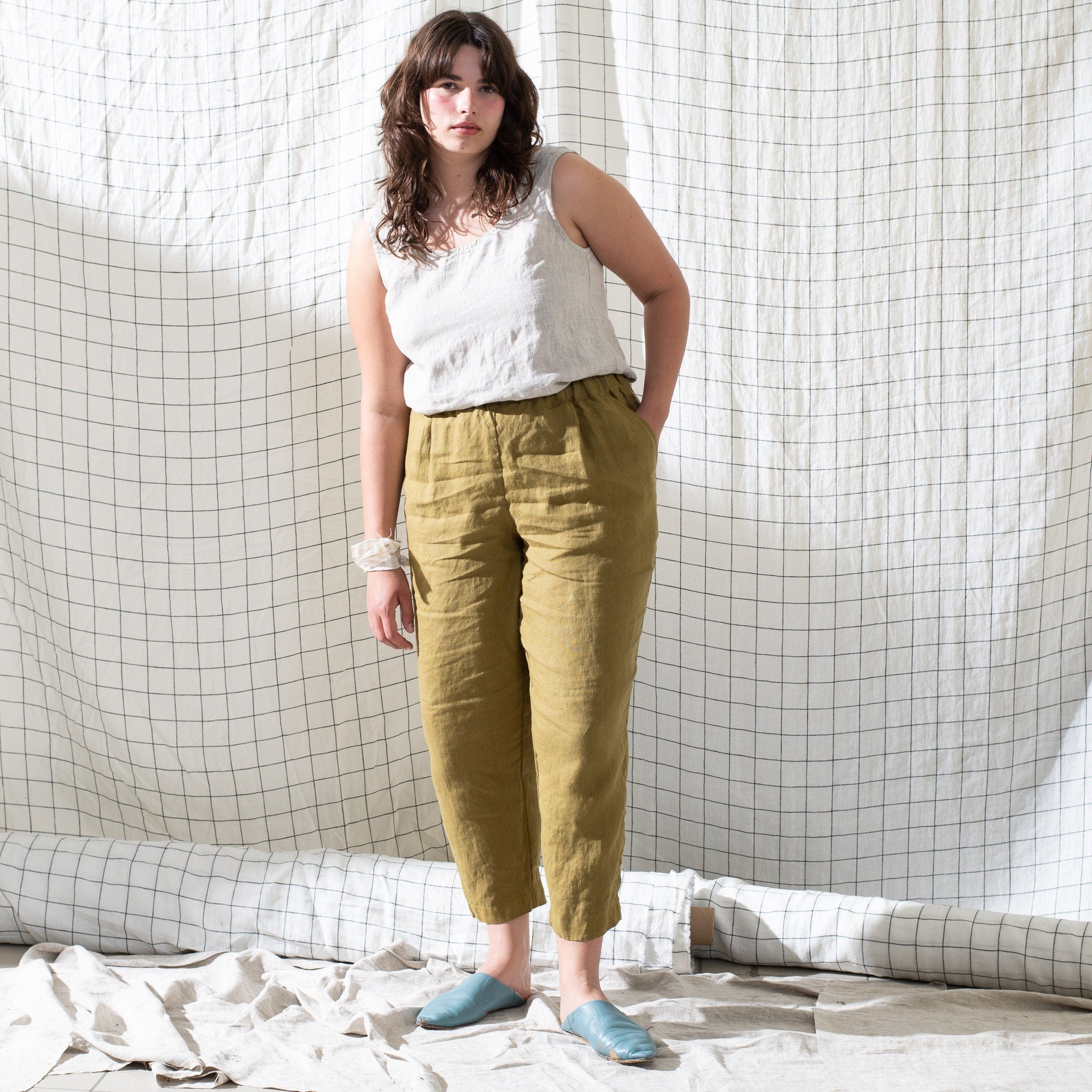 Cropped Linen Pants YAMBA Classic notPERFECTLINEN