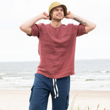 R: Men’s cargo linen shorts MACKAY (Size: S; Color: Admiral Blue) - notperfectlinen