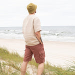R: Men’s cargo linen shorts MACKAY (Size: S; Color: Admiral Blue) - notperfectlinen