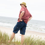 R: Men’s cargo linen shorts MACKAY (Size: S; Color: Admiral Blue) - notperfectlinen