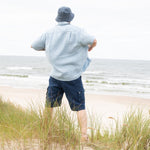 R: Men’s cargo linen shorts MACKAY (Size: S; Color: Admiral Blue) - notperfectlinen