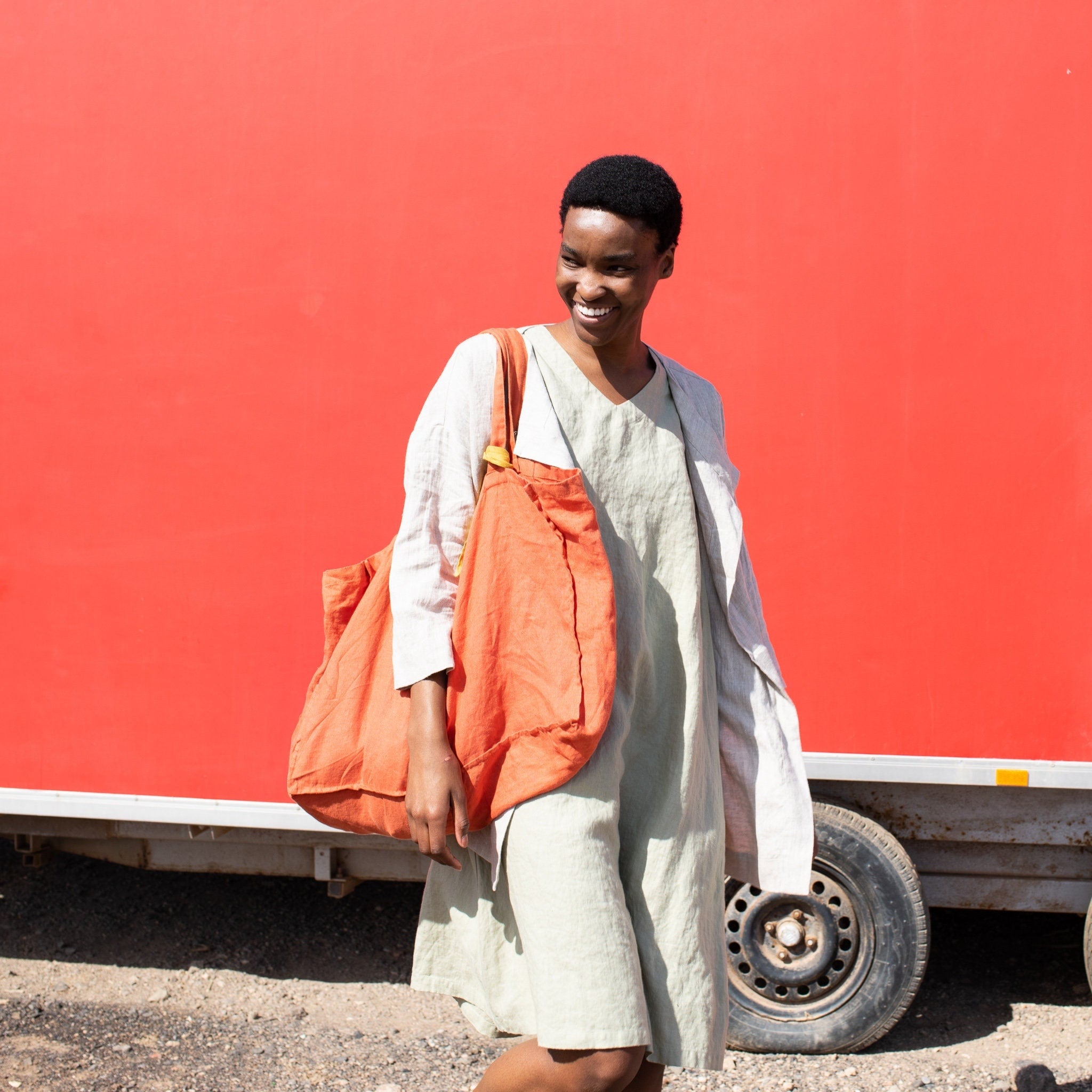 Burnt orange cheap tote bag