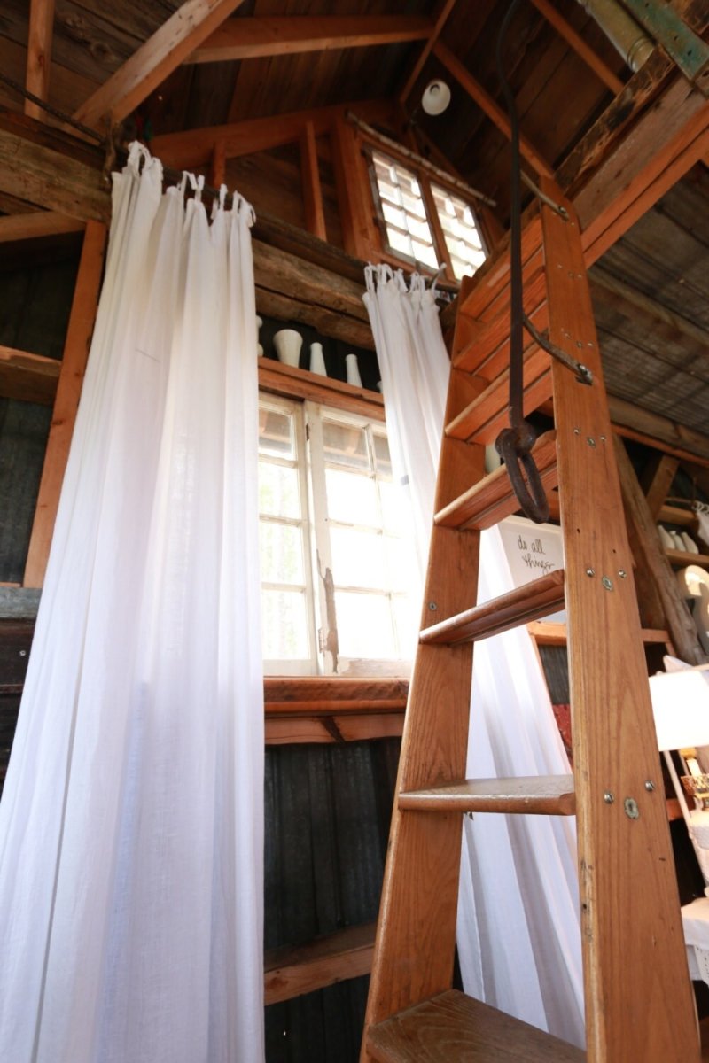 Linen CURTAIN in White / 1 PANEL - notperfectlinen