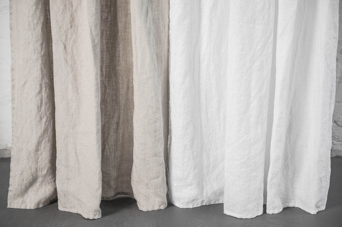 Linen CURTAIN in White / 1 PANEL - notperfectlinen