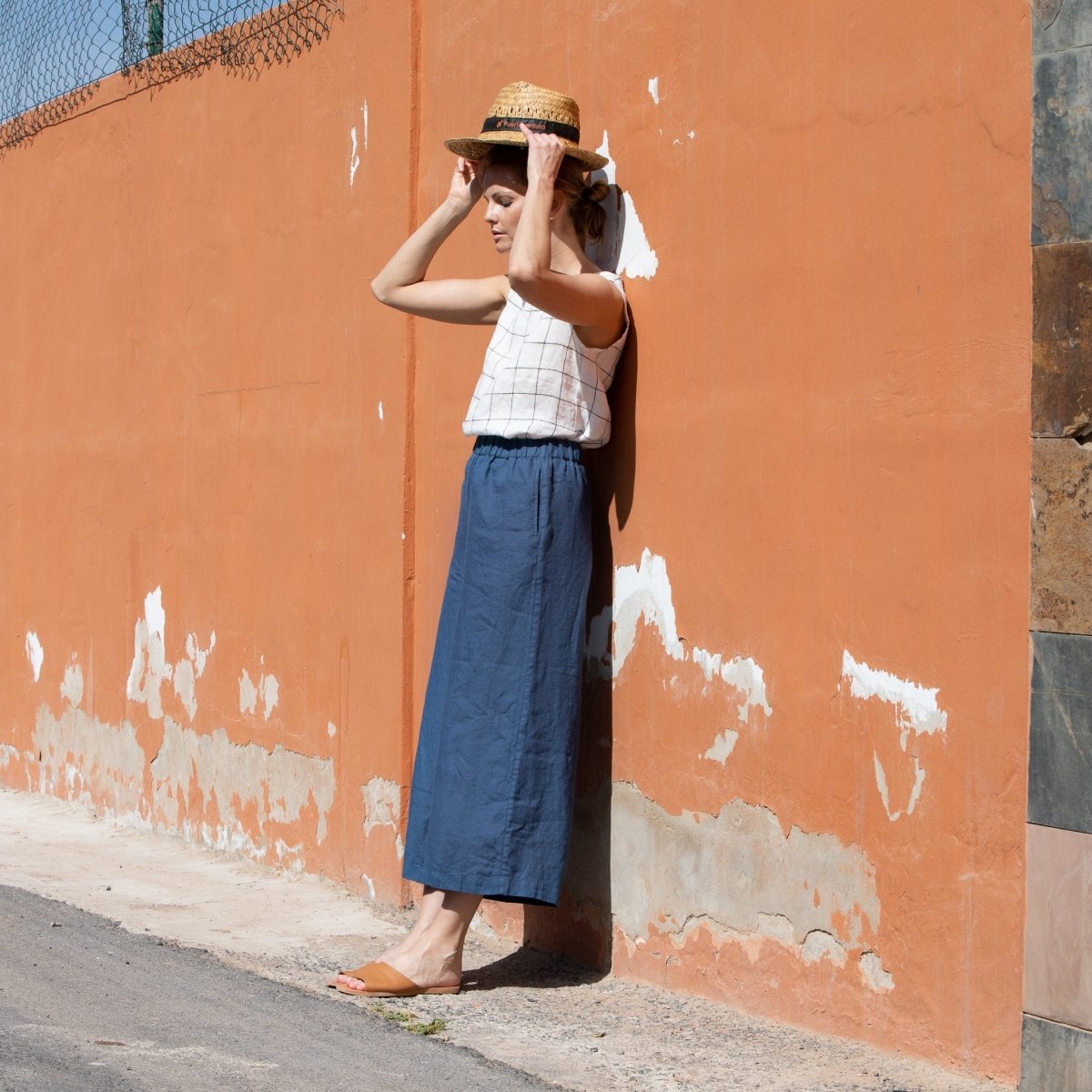 Maxi WELS wide leg linen pants - notperfectlinen