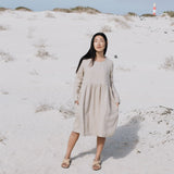 Midi EMILIE loose linen dress - notperfectlinen