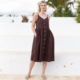 SARAH button down slip linen dress - notPERFECTLINEN