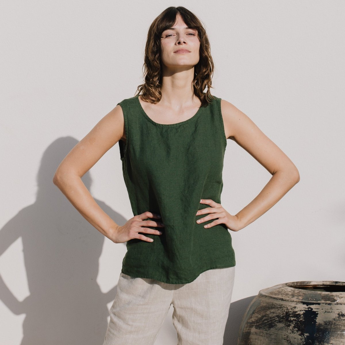 VIENNA linen tank top - notPERFECTLINEN